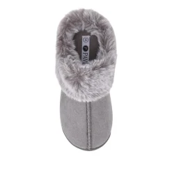 Warm Lined Cushioning Luxury Fur Slippers - Grey