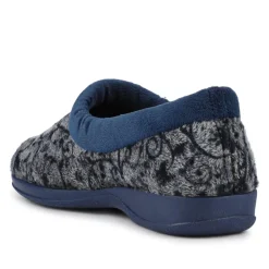 Warm-Lined Full Slippers - Navy