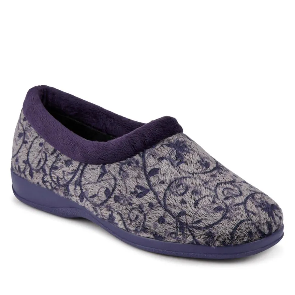 Warm-Lined Full Slippers - Purple