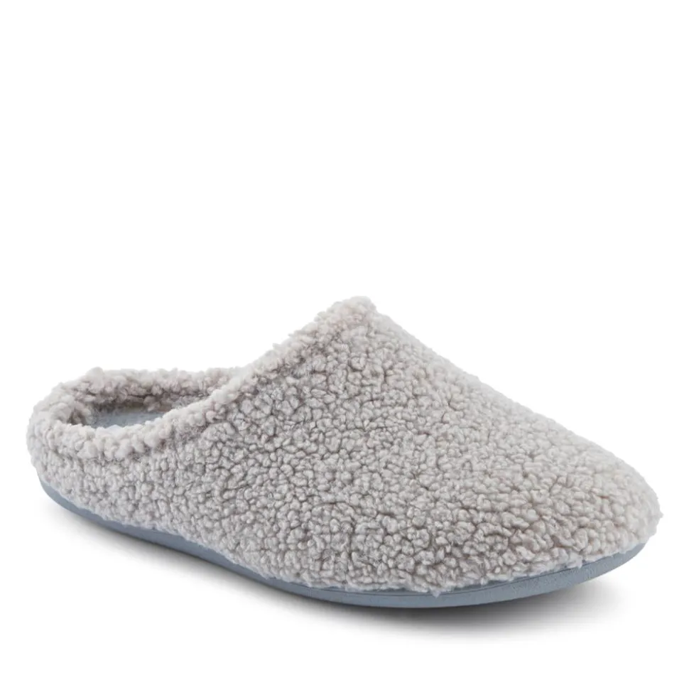 Warm-Lined Lightweight Slippers - Grey