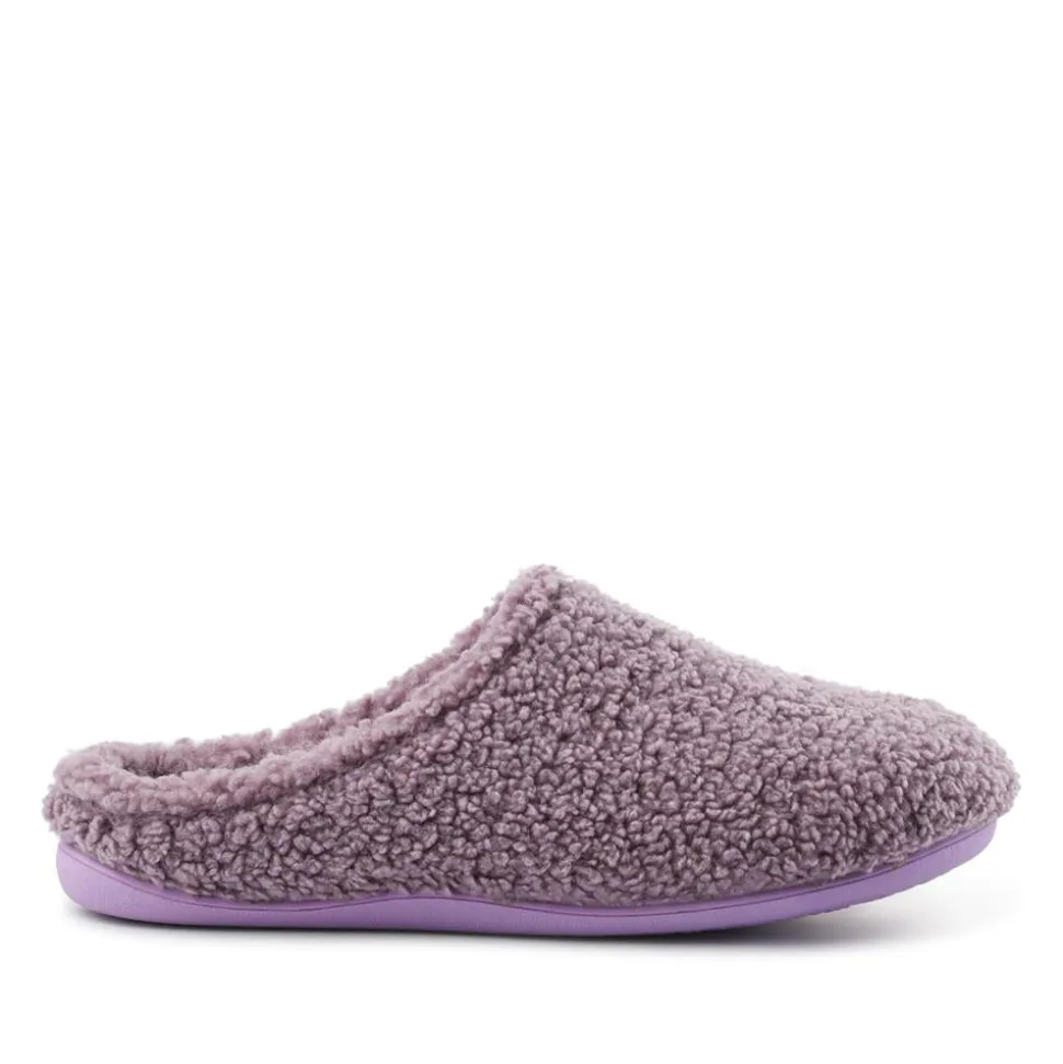 Warm-Lined Lightweight Slippers - Lilac