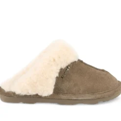 Warm-Lined Mule Slippers - Brown