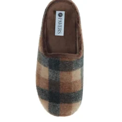 Warm-Lined Mule Slippers - Brown