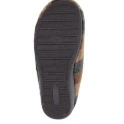 Warm-Lined Mule Slippers - Brown