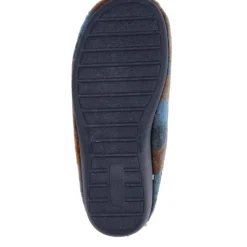 Warm-Lined Mule Slippers - Navy