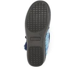 Warm-Lined Touch-Fasten Slippers - Navy