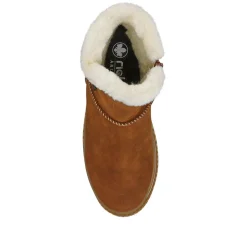 Warm Slip-On Boots - Tan