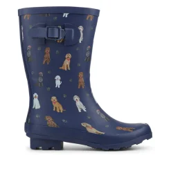 Waterproof Dog Wellies - Navy Multi