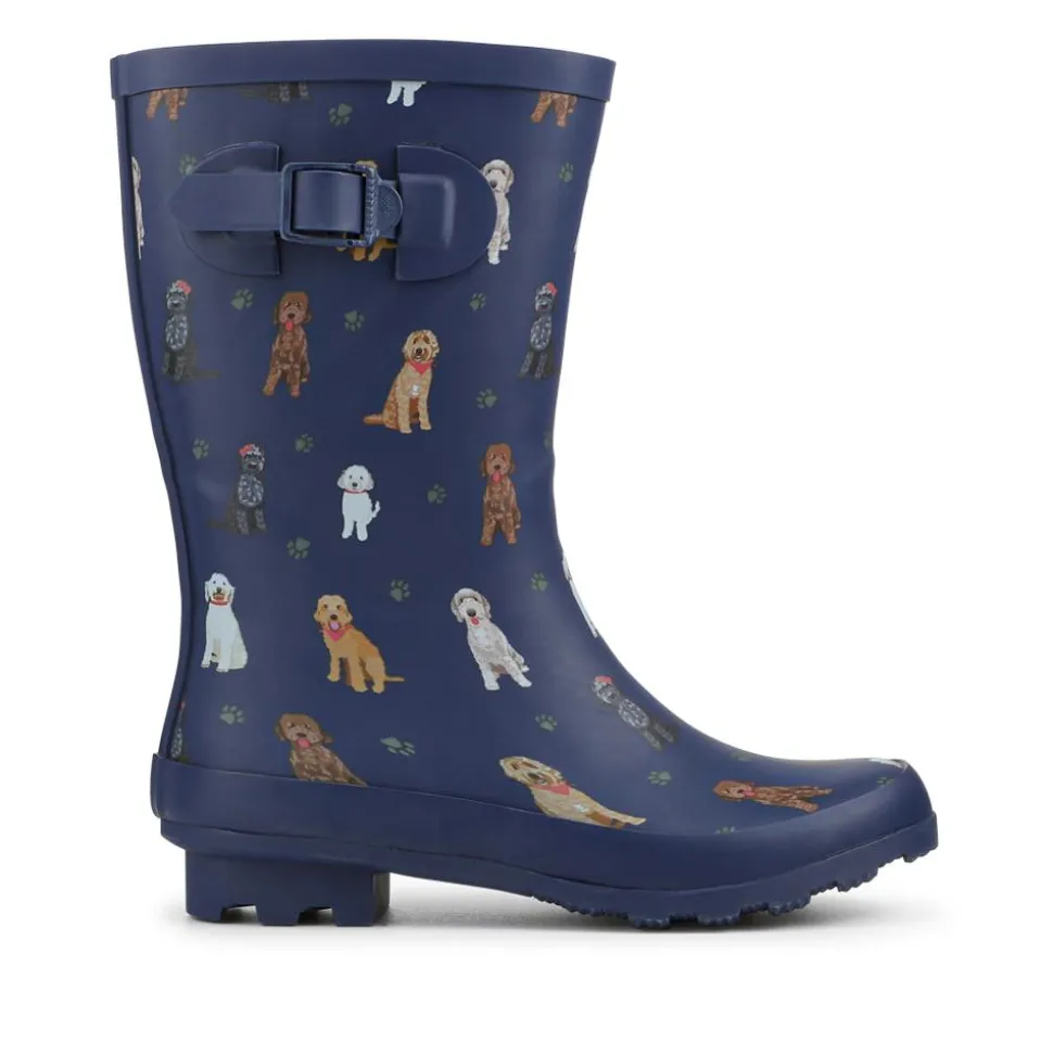 Waterproof Dog Wellies - Navy Multi