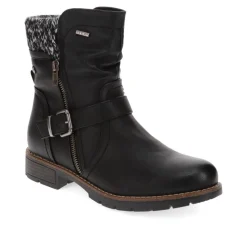 Water-Resistant Biker Boots - Black
