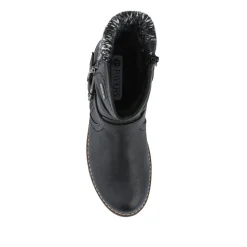 Water-Resistant Biker Boots - Black