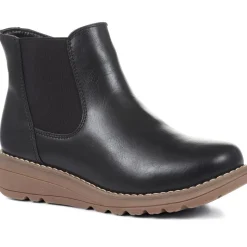 Wedge Chelsea Boots - Black