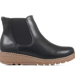 Wedge Chelsea Boots - Black