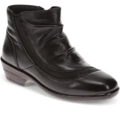 Wedge-Heeled Ankle Boots - Black