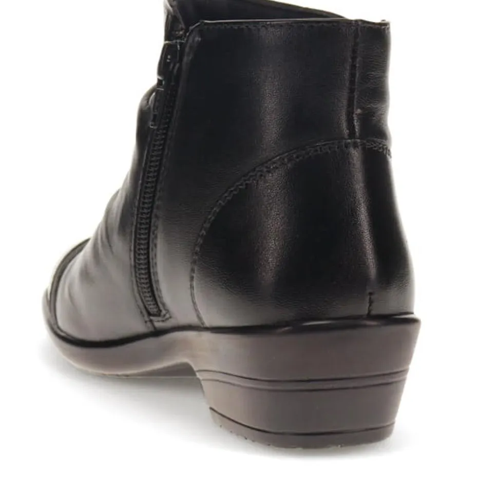 Wedge-Heeled Ankle Boots - Black