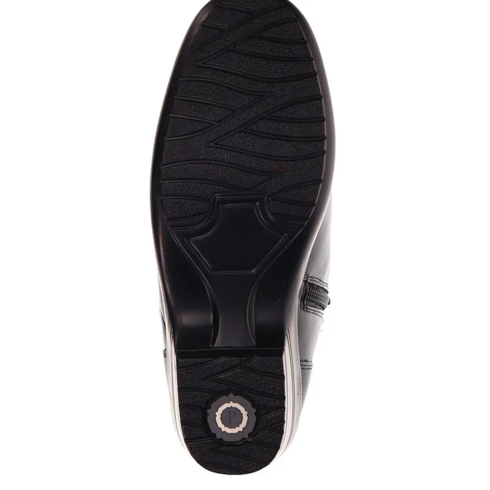 Wedge-Heeled Ankle Boots - Black