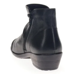 Wedge-Heeled Ankle Boots - Black