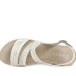 Wedge Heeled Buckle Fasten Sandals - White