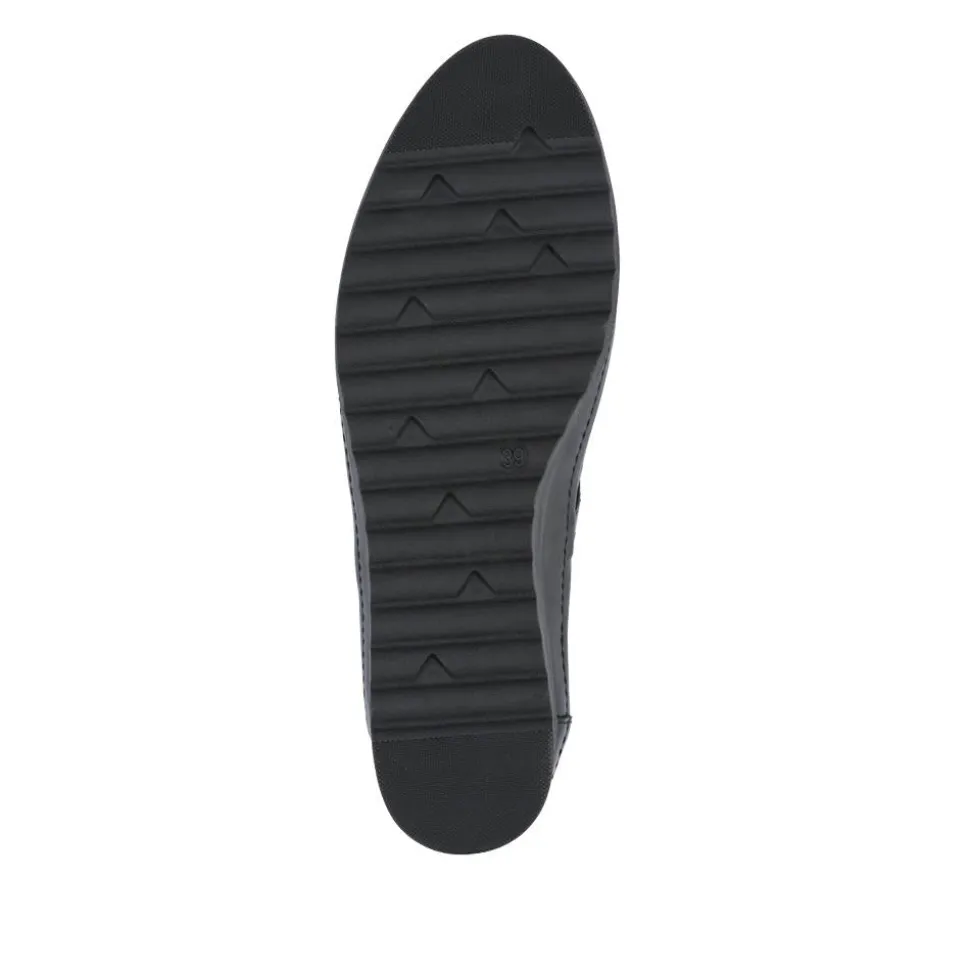 Wedge-Heeled Smart Mary Janes - Black