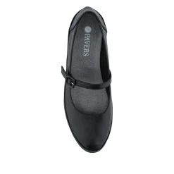 Wedge-Heeled Smart Mary Janes - Black