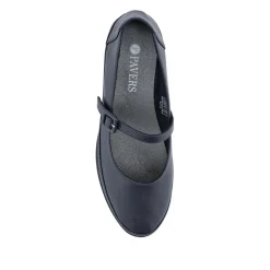 Wedge-Heeled Smart Mary Janes - Navy