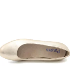 Wedge Heel Espadrille Trim Pumps - Gold