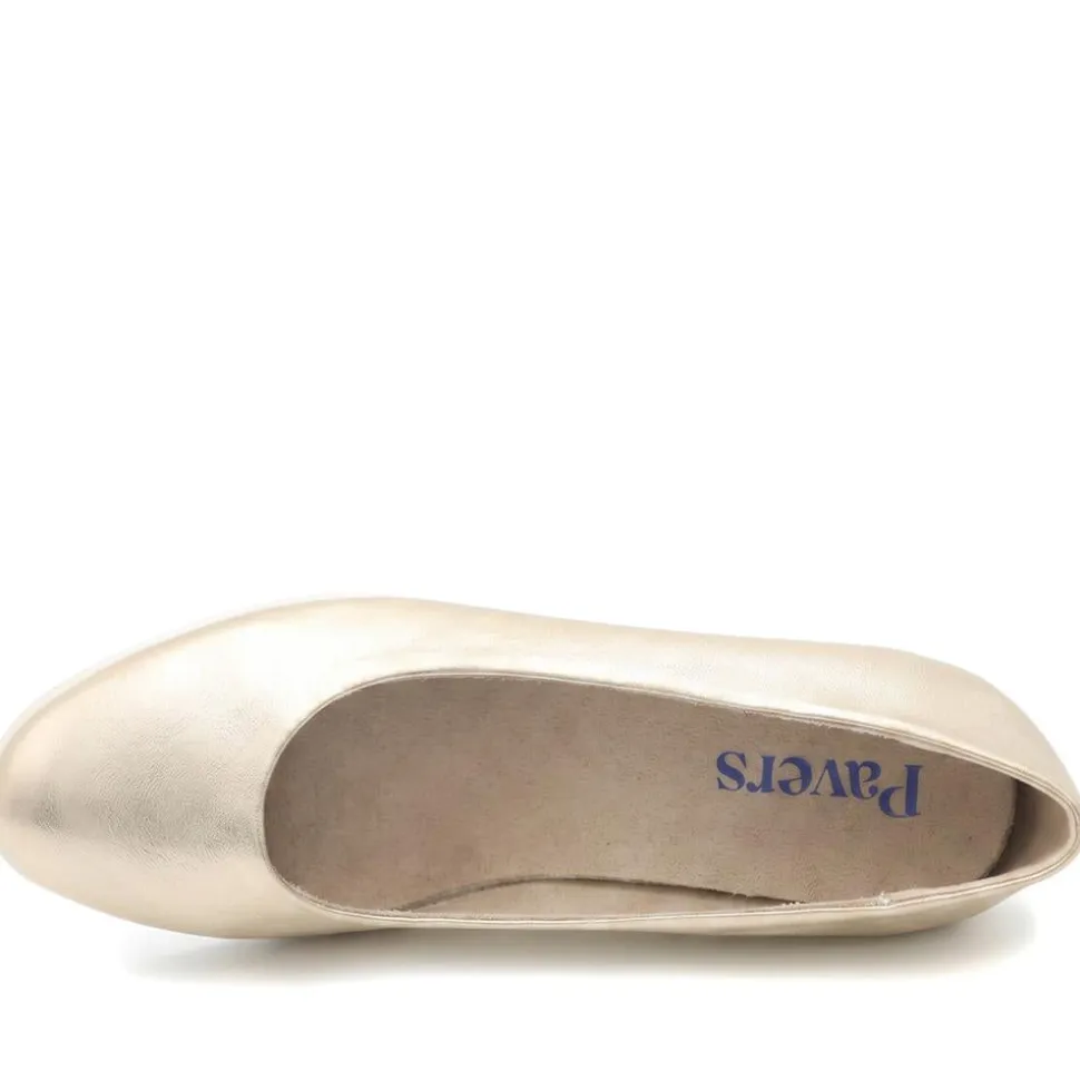 Wedge Heel Espadrille Trim Pumps - Gold