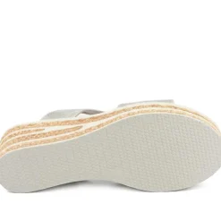 Wedge Heel Jewelled Sandals - Soft Gold