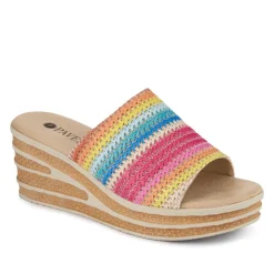 Wedge-Heel Mules - Multi