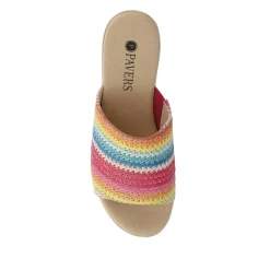 Wedge-Heel Mules - Multi
