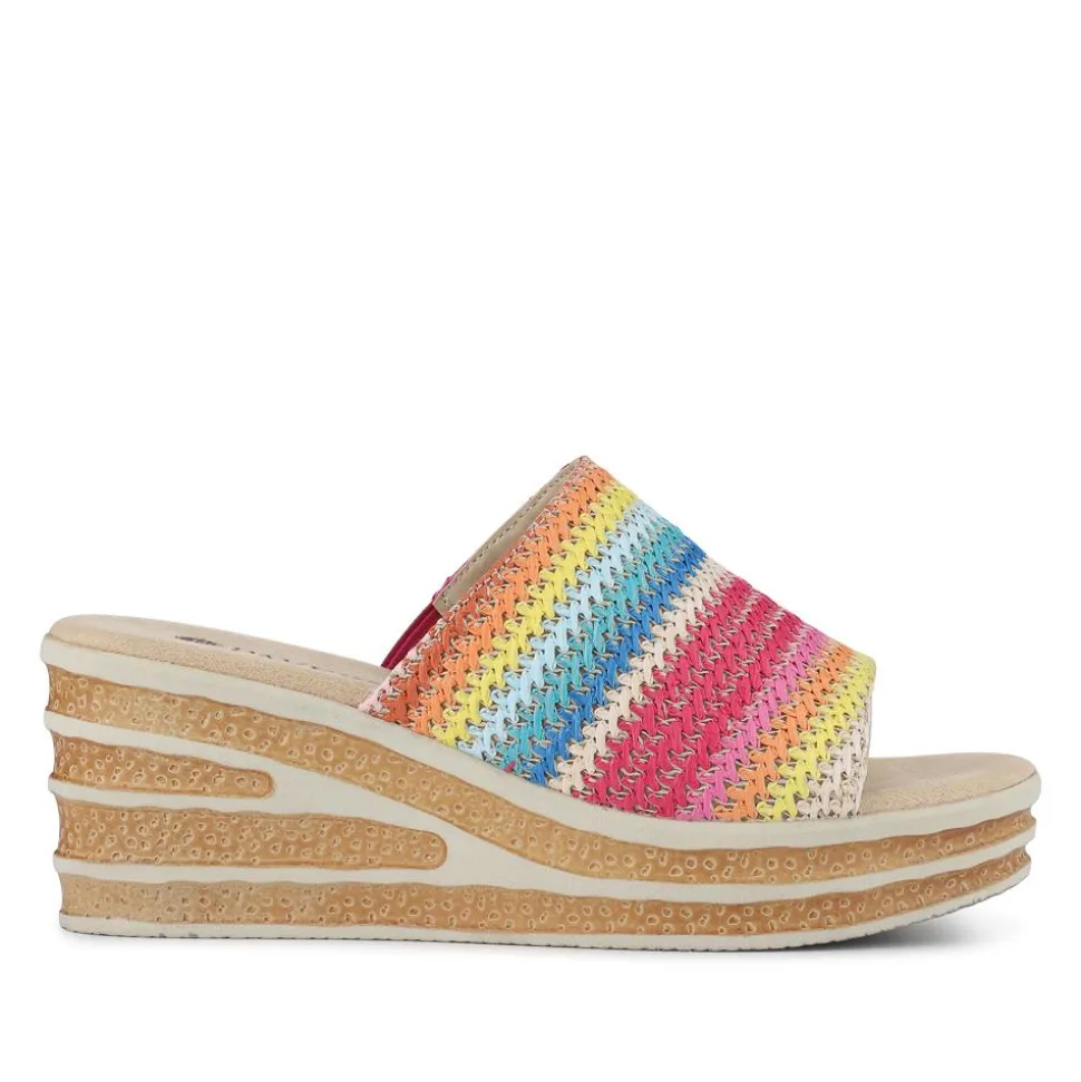 Wedge-Heel Mules - Multi