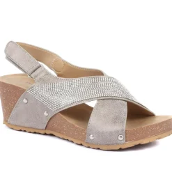 Wedge Sandals - Metallic
