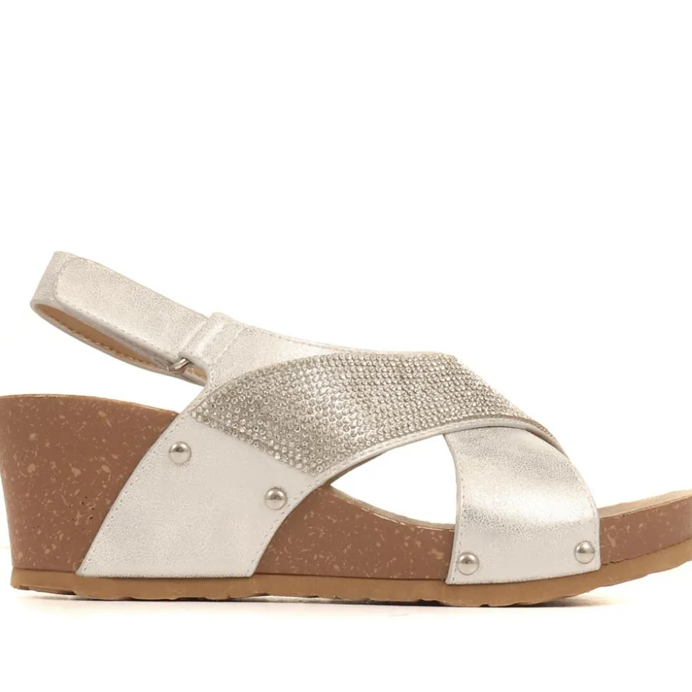 Wedge Sandals - Silver