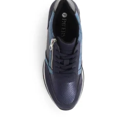 Wedge Sole Trainers - Navy