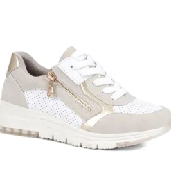 Wedge Trainers - Beige