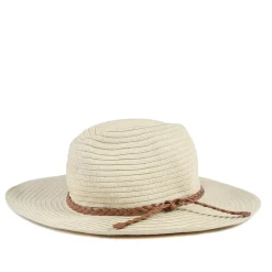 Wide Brim Sun Hat with Braided Band - Natural