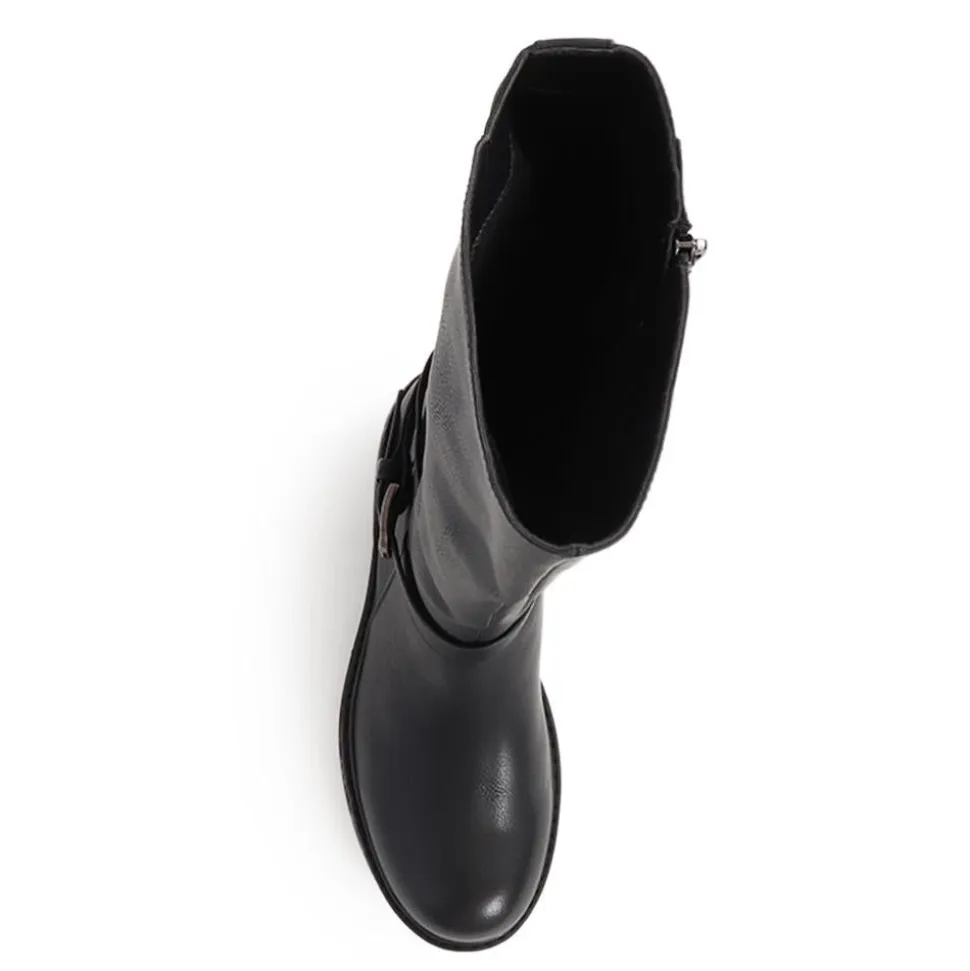 Wide Calf-Fitting Long Boots - Black