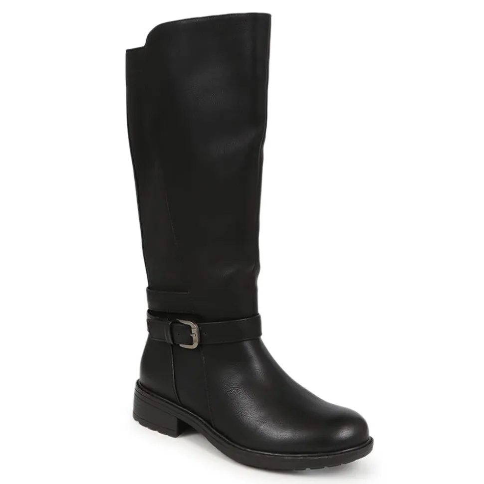 Wide Calf-Fitting Long Boots - Black