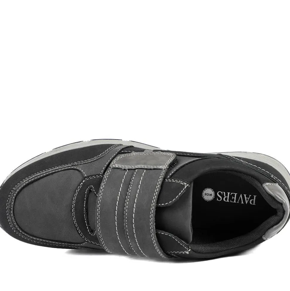 Wide Fit Adjustable Fasten Casual Shoes - Black