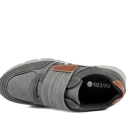 Wide Fit Adjustable Fasten Casual Shoes - Grey