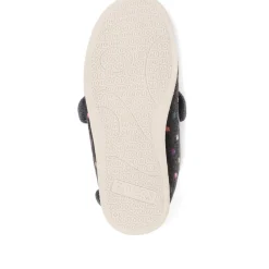 Wide Fit Adjustable Fasten Full Slipper - Grey Multi