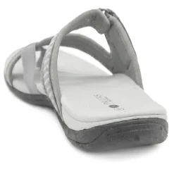 Wide Fit Adjustable Fasten Sandals - Light Grey