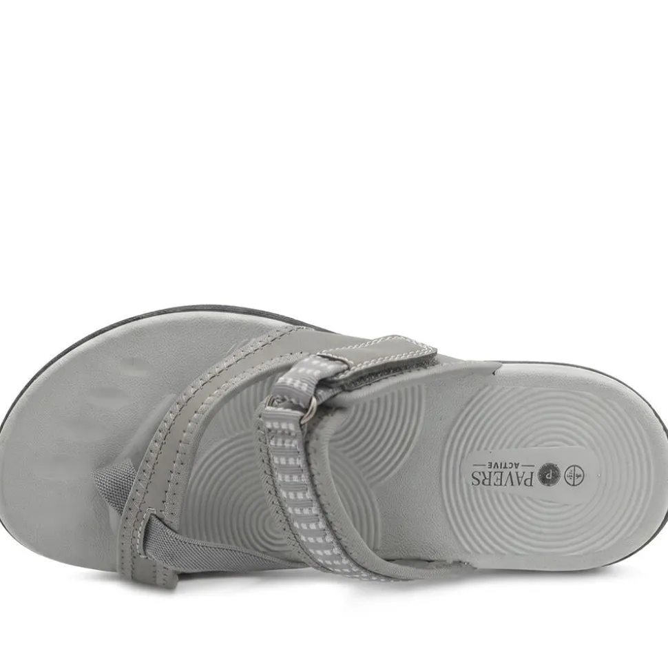Wide Fit Adjustable Fasten Sandals - Light Grey