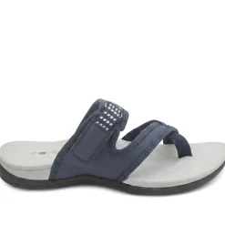 Wide Fit Adjustable Fasten Sandals - Navy