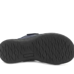 Wide Fit Adjustable Fasten Sandals - Navy