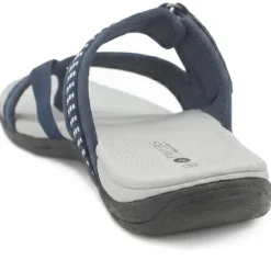 Wide Fit Adjustable Fasten Sandals - Navy
