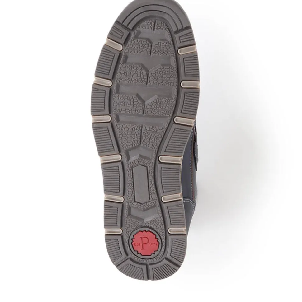 Wide Fit Adjustable Fasten Trainers - Navy