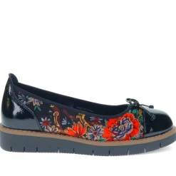 Wide Fit Bow-Detailed Pumps - Black Floral