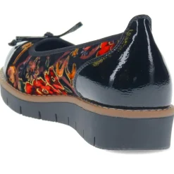 Wide Fit Bow-Detailed Pumps - Black Floral