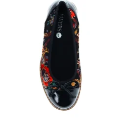 Wide Fit Bow-Detailed Pumps - Black Floral